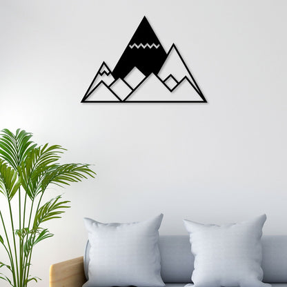 Mountain Drawing Metal Wall Art