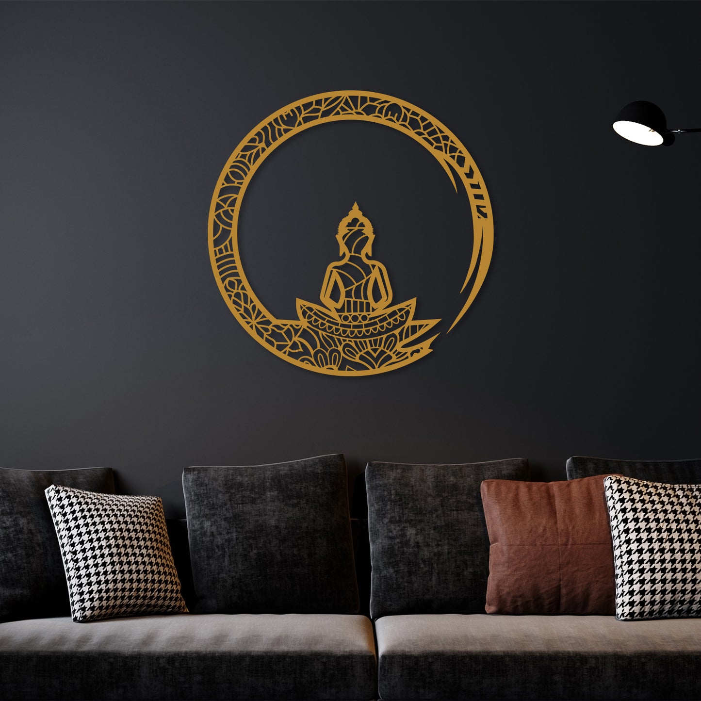 Buddha Worship Style Metal Wall Art