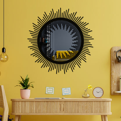 Classic Sunburst Metal Wall Mirror