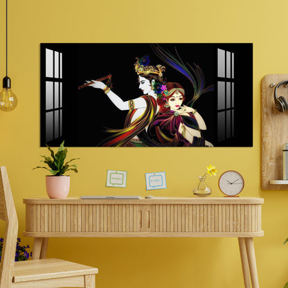 Majestical Radha Krishna Acrylic Wall Art