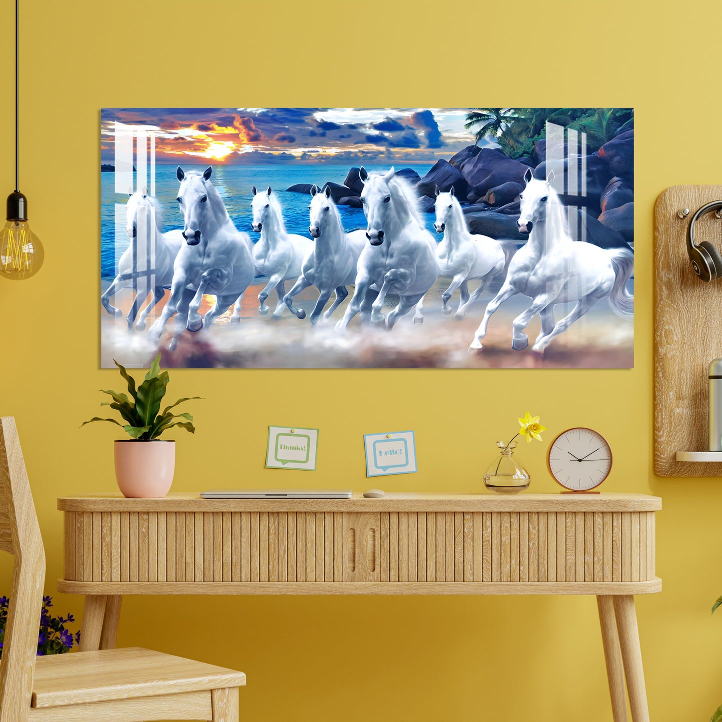 Horses of Prosperity Acrylic Wall Art