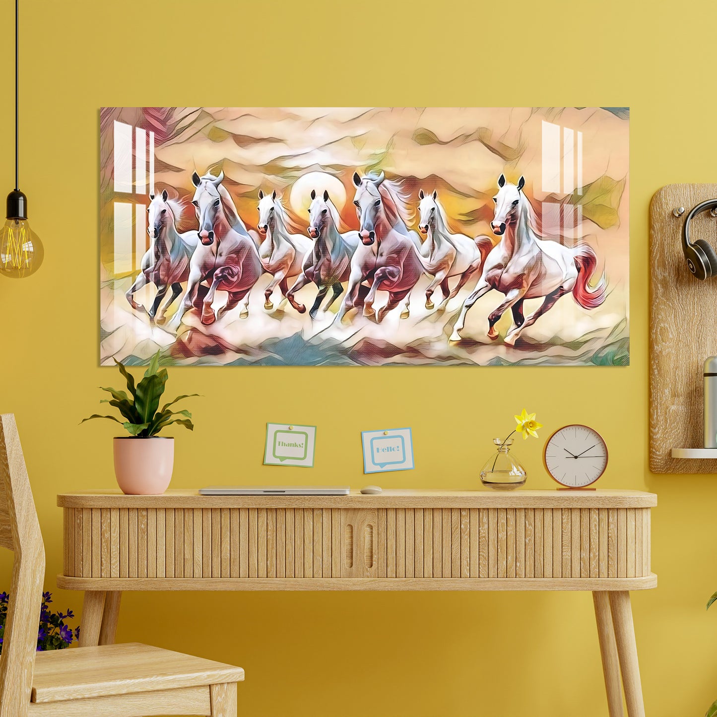 Handcrafted Horses Painting Acrylic Wall Art