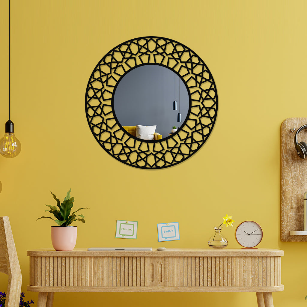 Decorative Round Shaped Metal wall Mirror