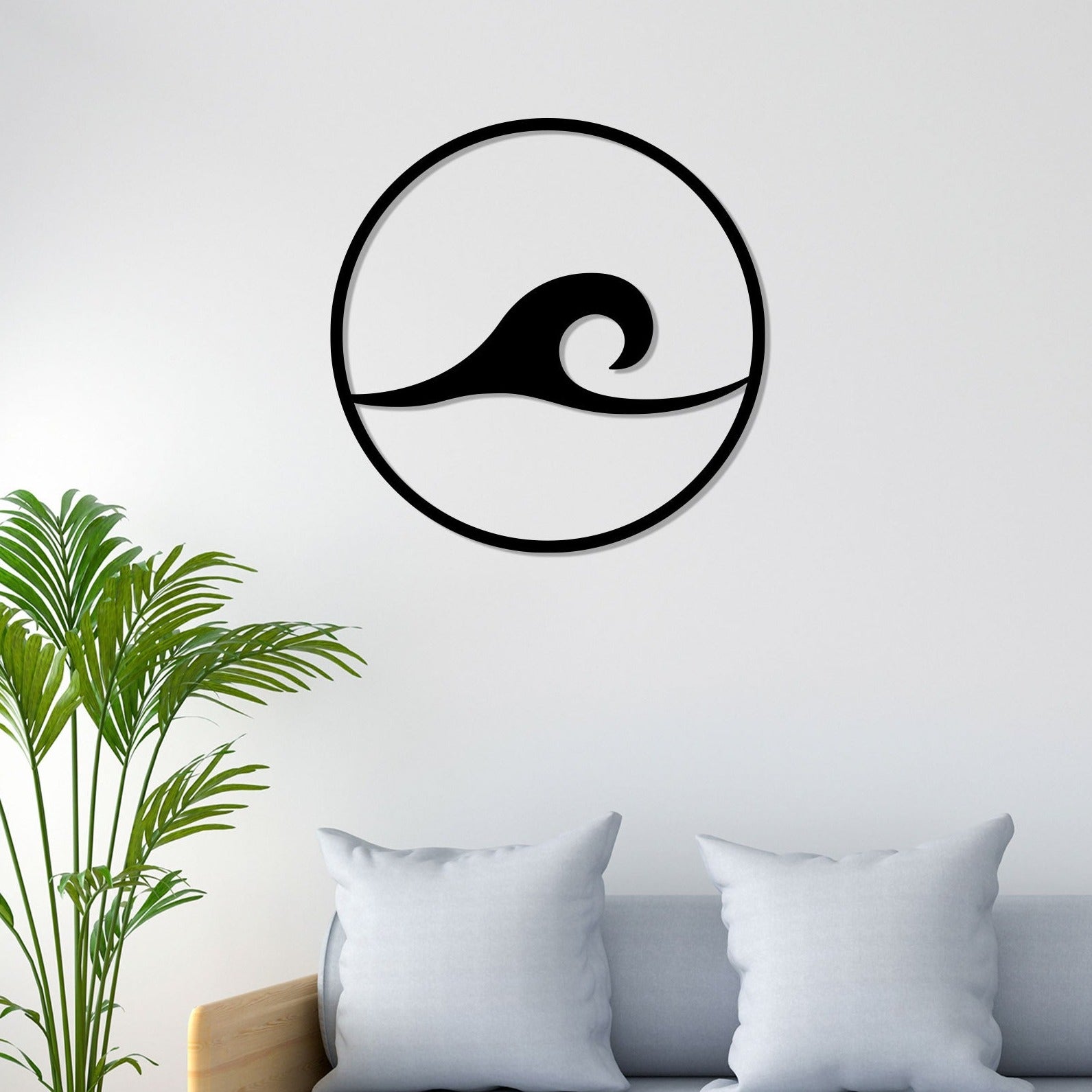 Wave In Circle Metal Wall Art 3