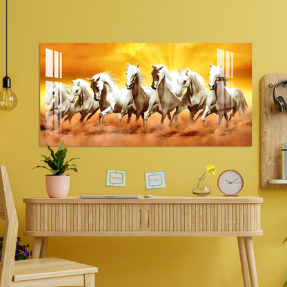 Horses of Wealth Acrylic Wall Art