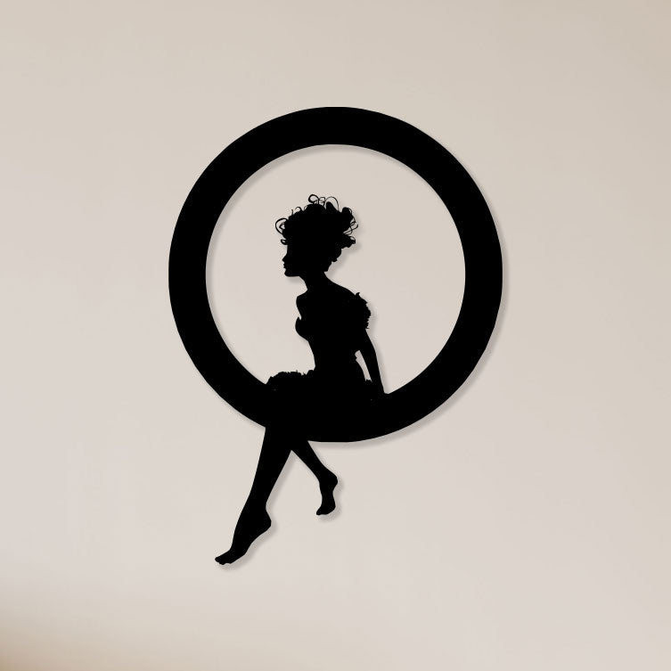 Alone Girl Metal Wall Art