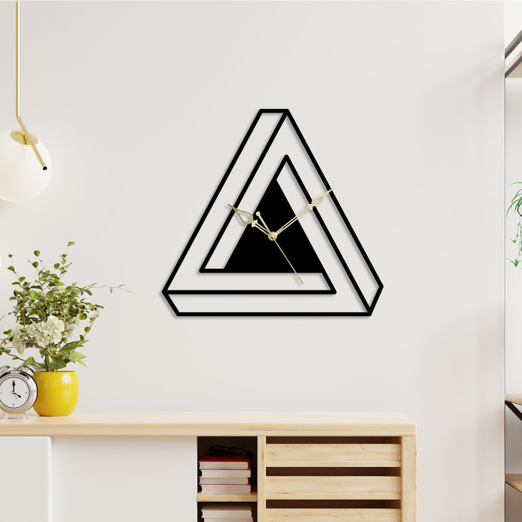 Triangle Metal Wall Clock