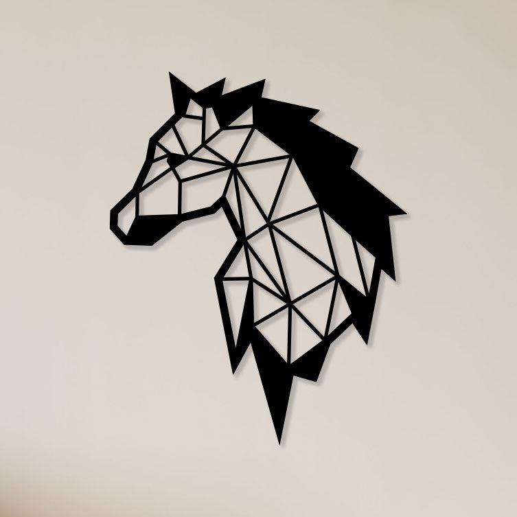 Elegant Horse Face Metal Wall Art