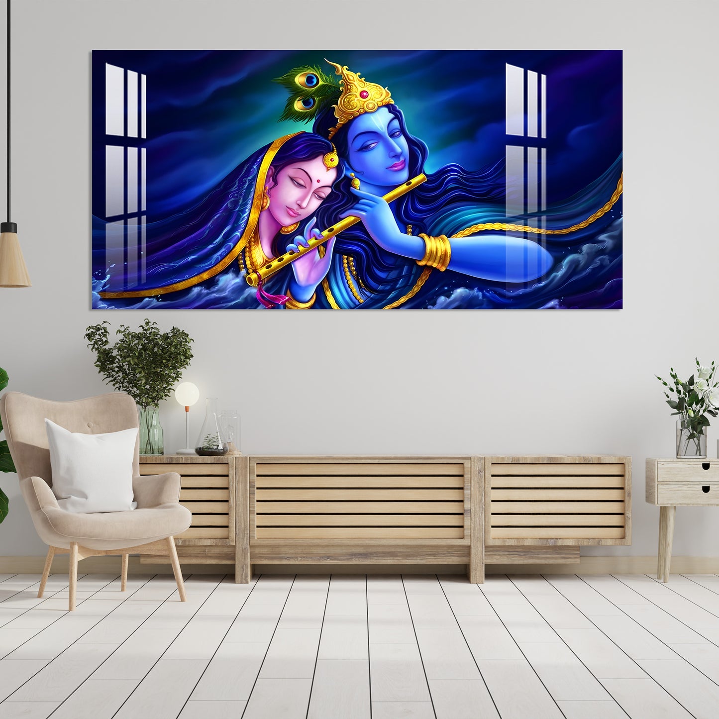 Shri Radhe Krishna Acrylic Wall Art