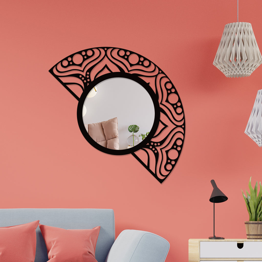 Unique Shaped Metal Wall Mirror