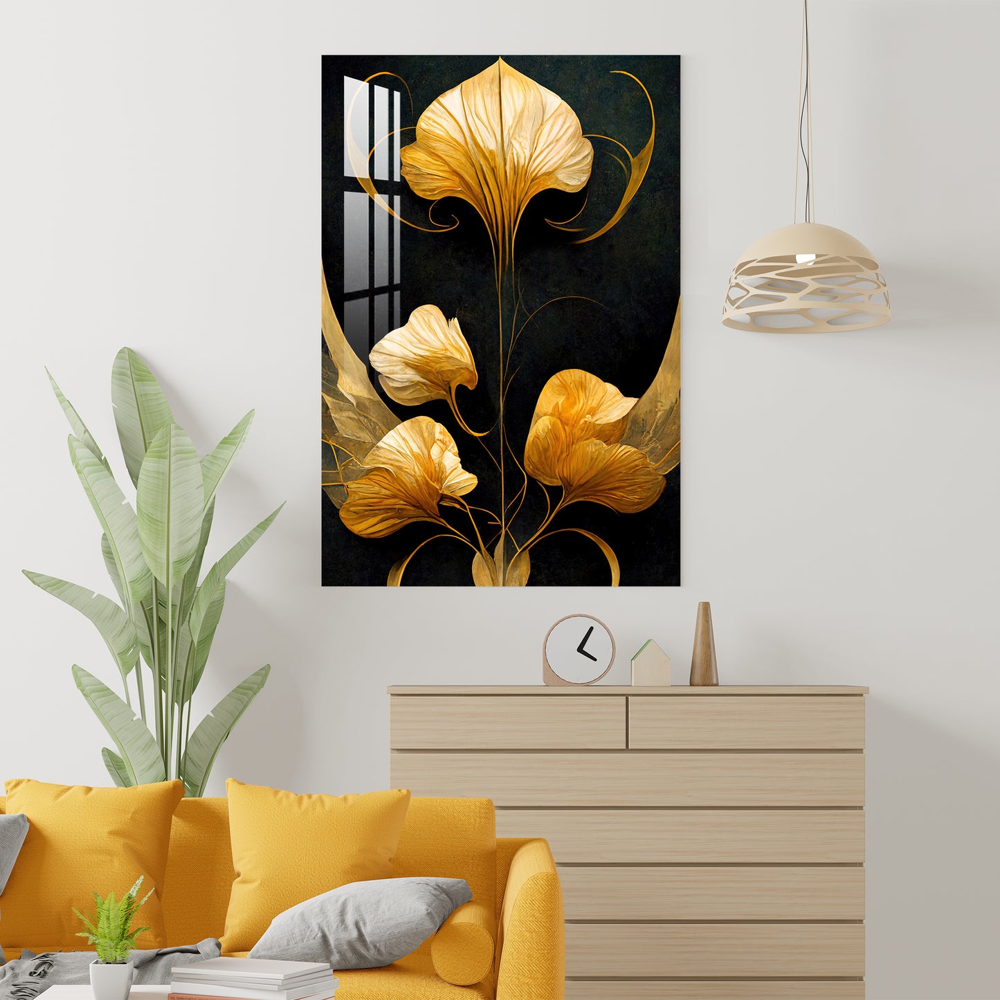 Nouveau Style Floral Acrylic Wall Art