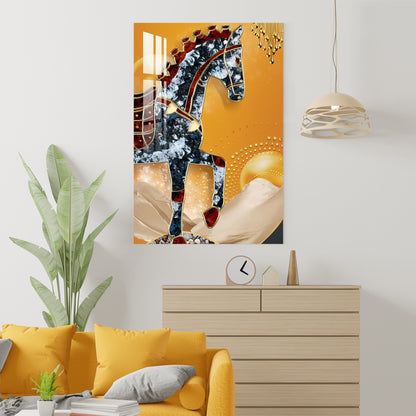 Decorated Horse Acrylic Wall Art