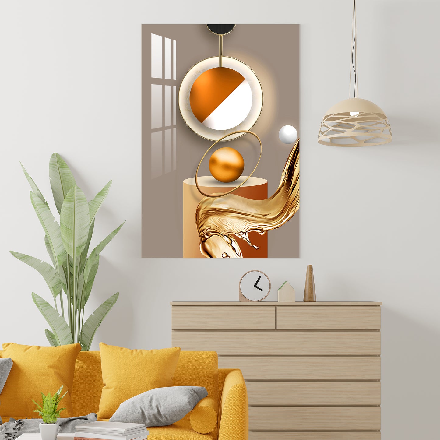 Abstract Geometric Circles Acrylic Wall Art