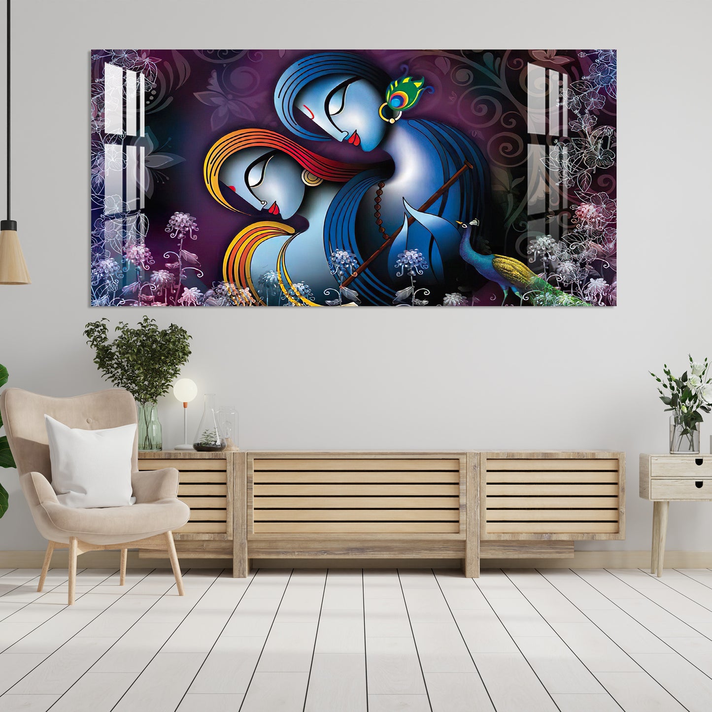 Radha Krishna Religious Acrylic Wall Art