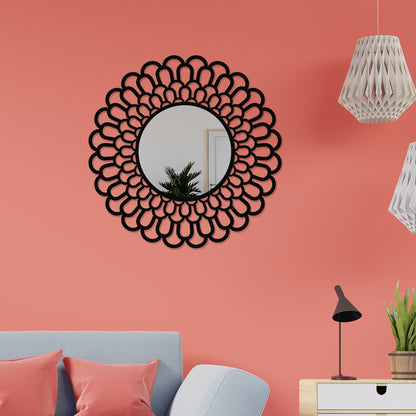 Elegant Round Metal Wall Mirror