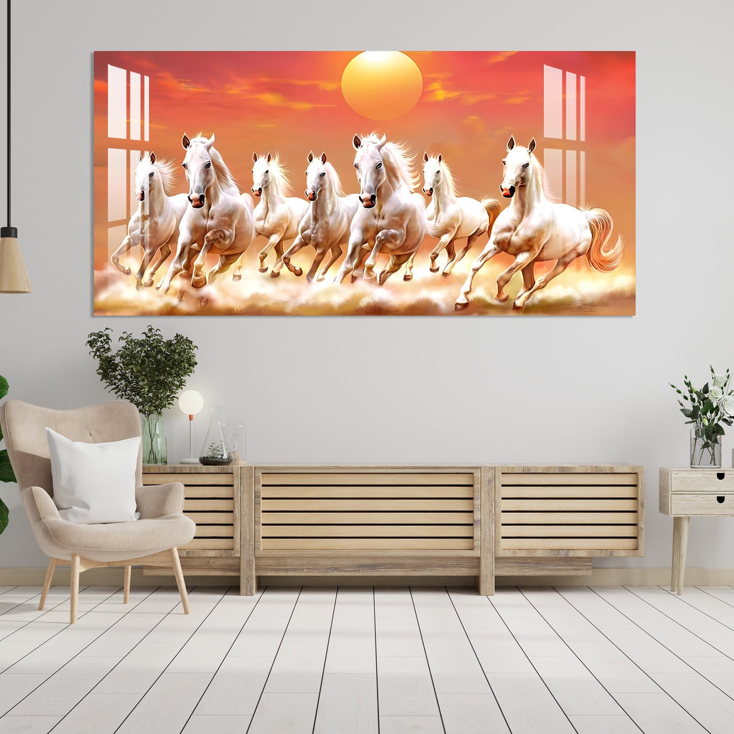 Horses of Uprising Acrylic Wall Art - 23.5X11.5 Inch / 3MM