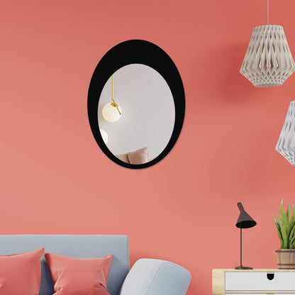 Oval Shaped Metal Wall Mirror