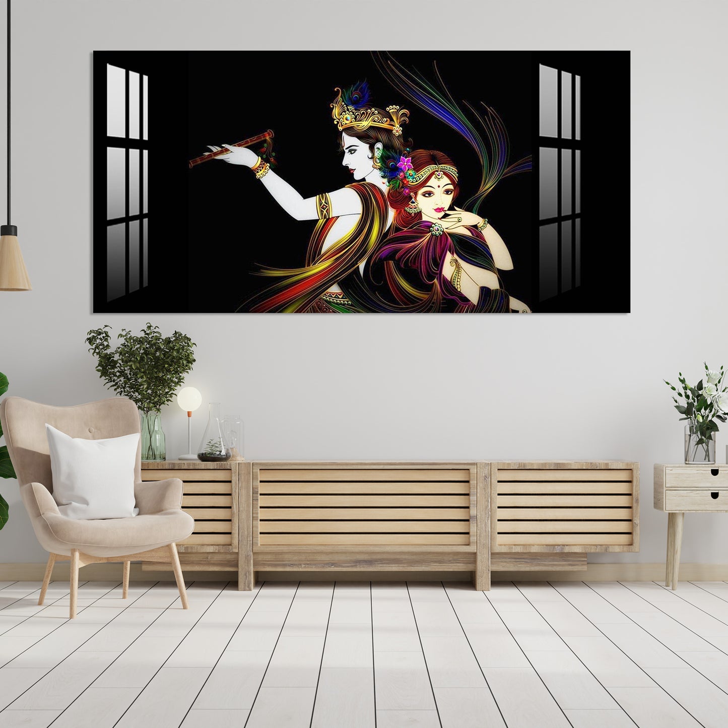 Majestical Radha Krishna Acrylic Wall Art