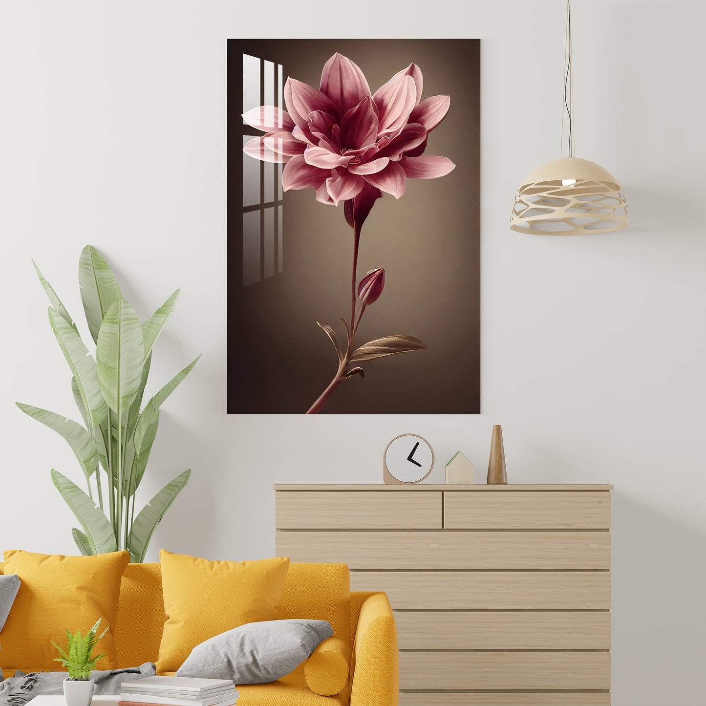 Fascinating Lotus Acrylic Wall Art