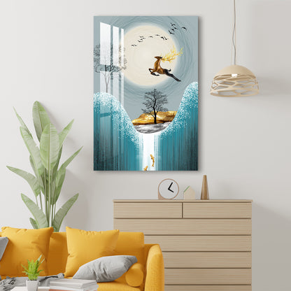 Jumping Deer Acrylic Wall Art