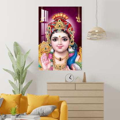 Lord Murugan Swamy Kartikey Acrylic Wall Art