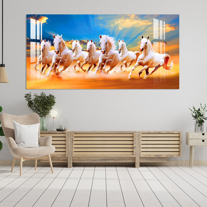 Horses in Desert Acrylic Wall Art