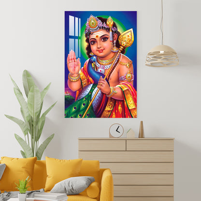 God Bala Murugan Acrylic Wall Art