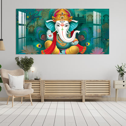 Swastika Ganesh Acrylic Wall Art