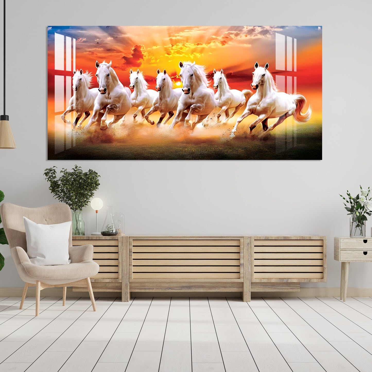 Horses of Success Acrylic Wall Art - 29.5X14.5 Inch / 3MM