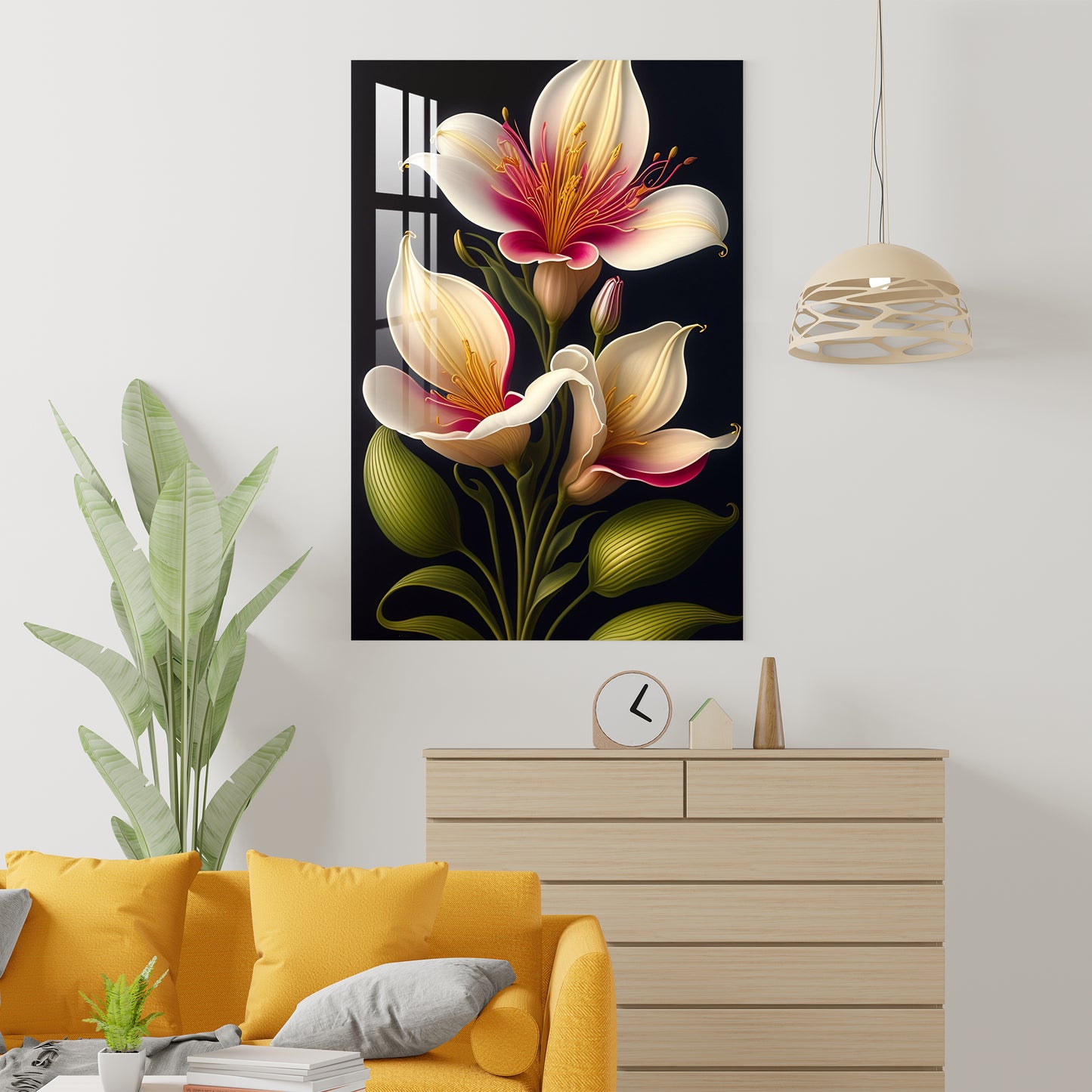 Jasmine Flower Acrylic Wall Art