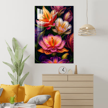 Fantasy Flowers Acrylic Wall Art