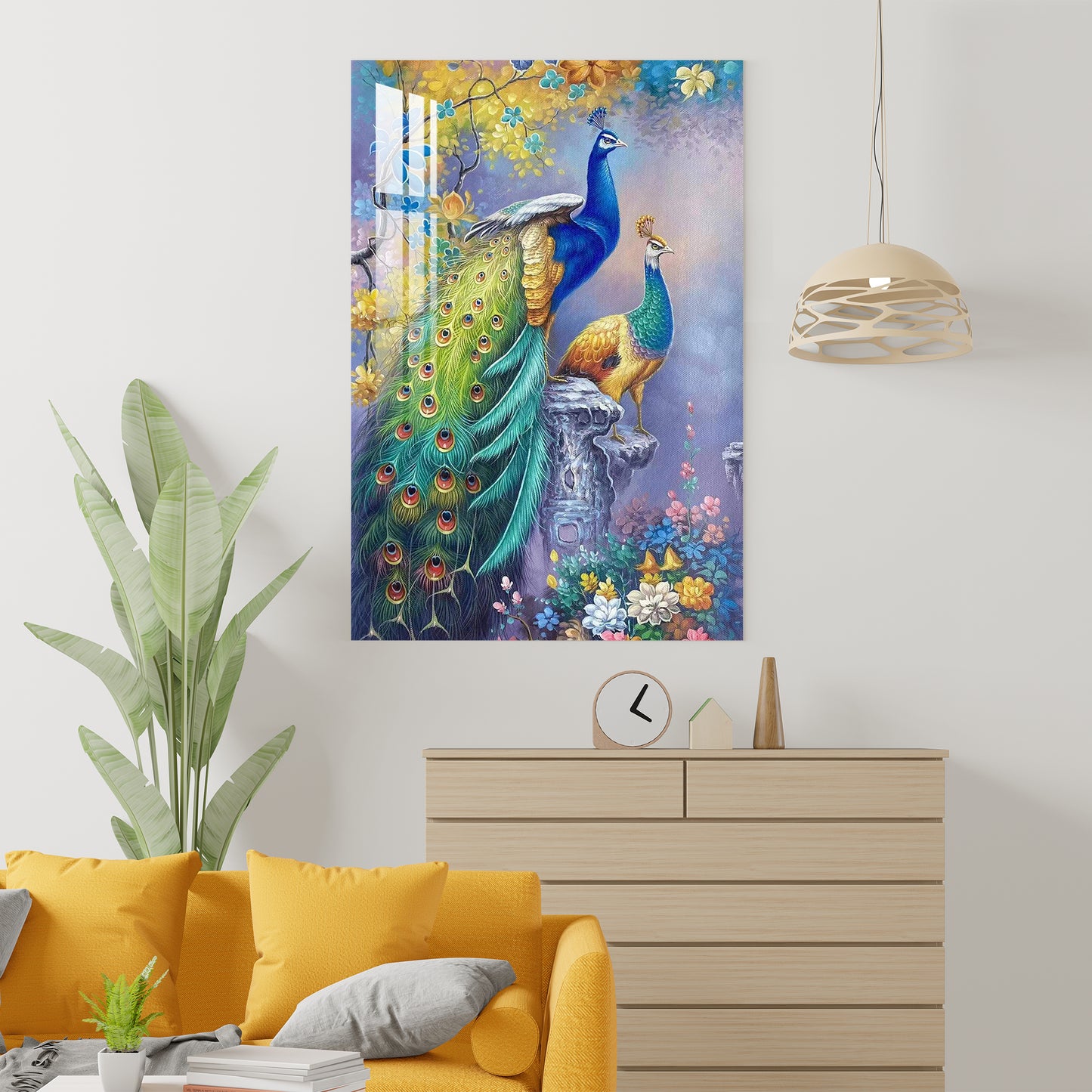 Ornamental Peacocks Acrylic Wall Art