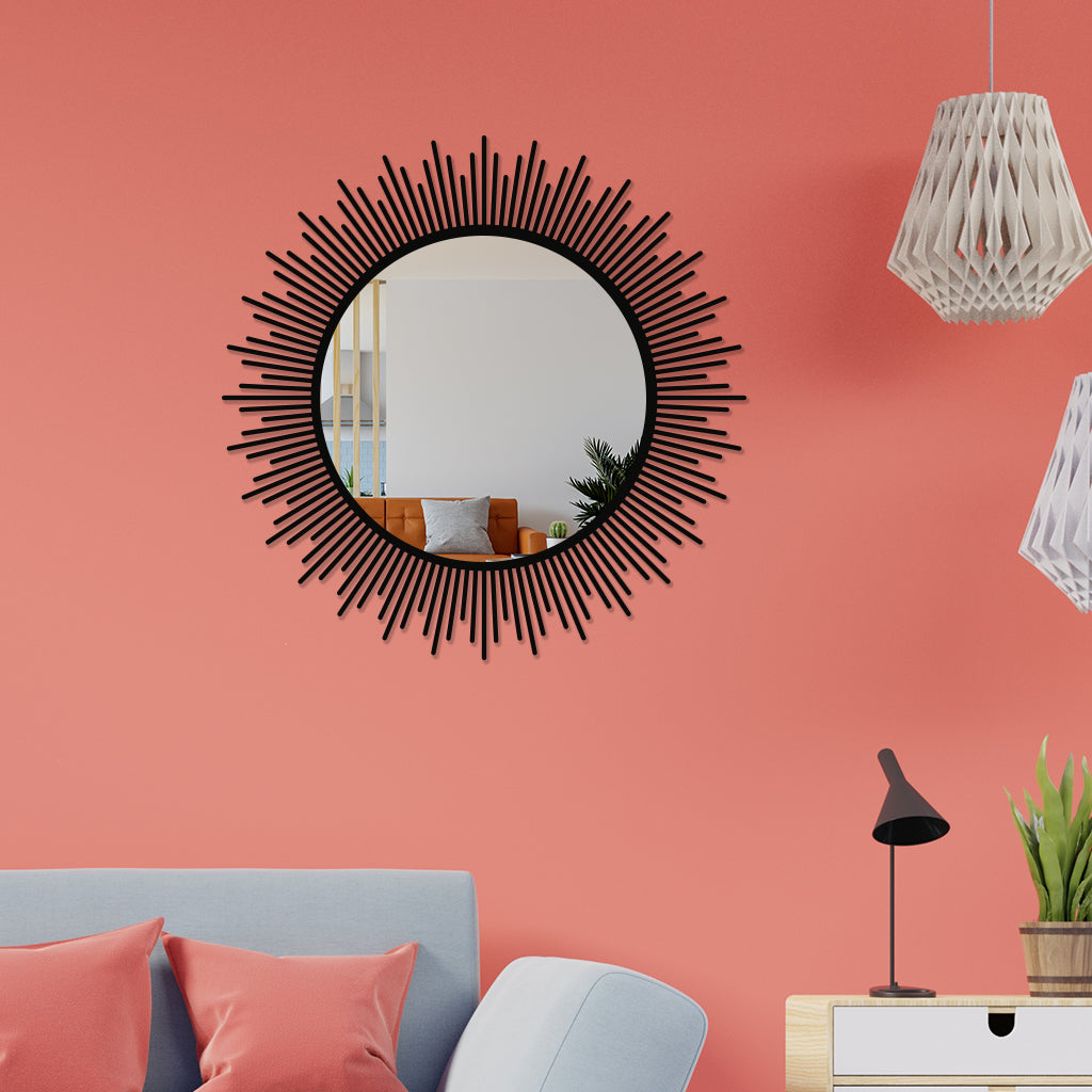 Sunburst Metal Wall Mirror