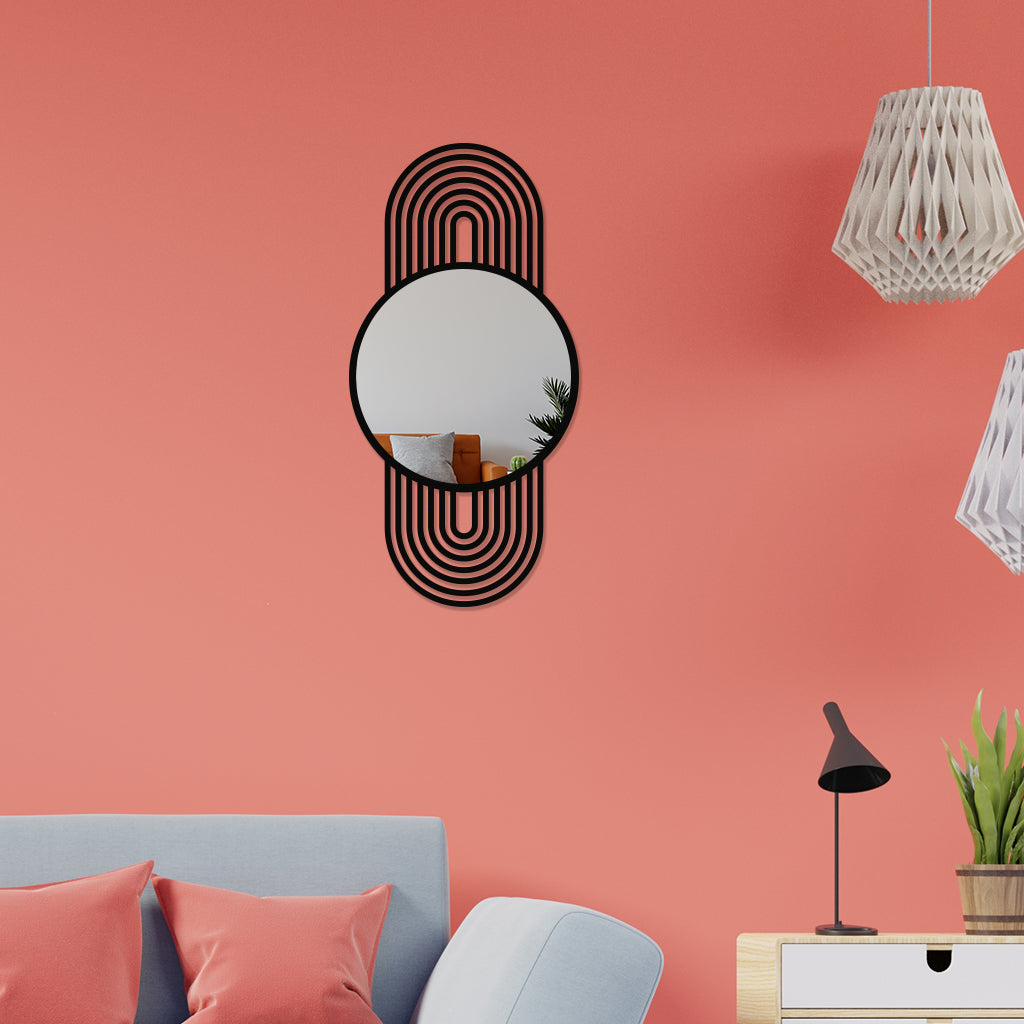 Abstract Modern Metal Wall Mirror