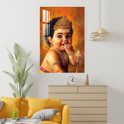 Cute Bala Murugan Acrylic Wall Art