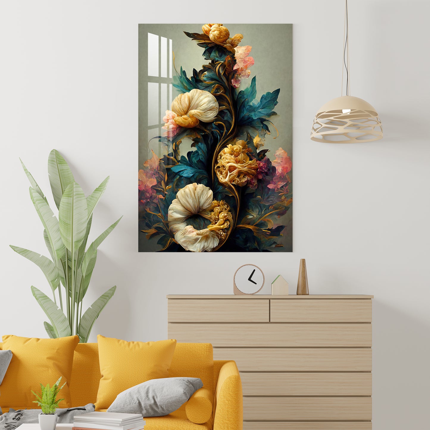 Winter Flowers Acrylic Wall Art