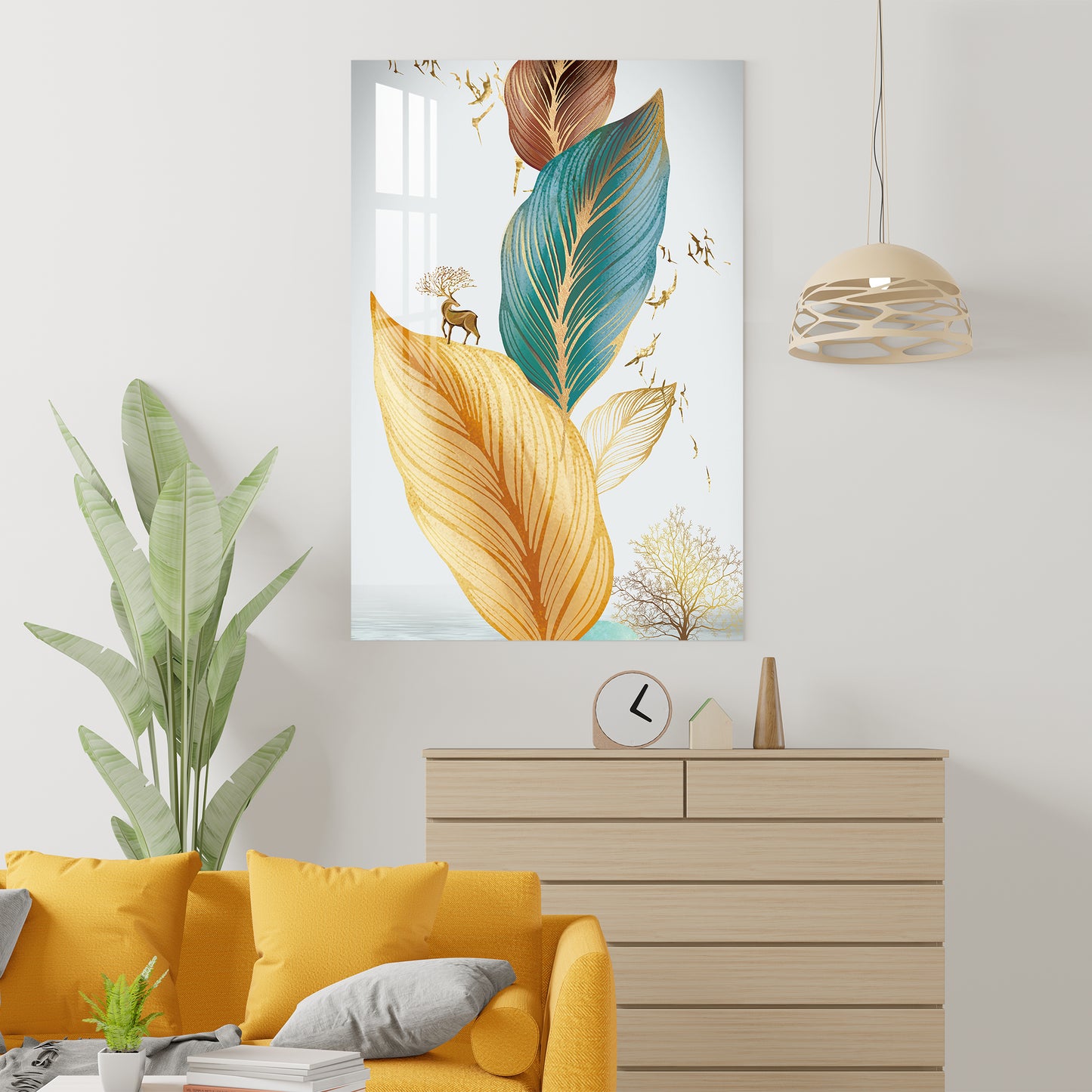 Delightful Feathers Acrylic Wall Art