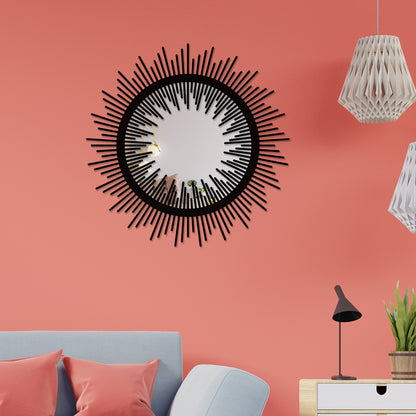 Classic Sunburst Metal Wall Mirror