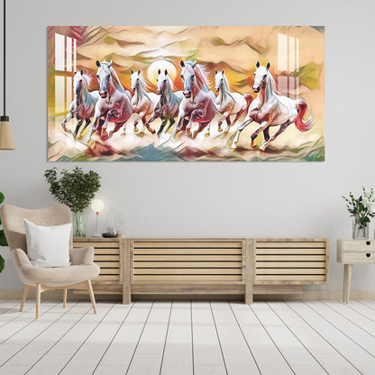 Handcrafted Horses Painting Acrylic Wall Art