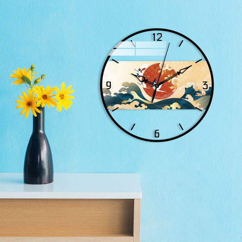 Cheerful Morning Printed Acrylic Wall Clock