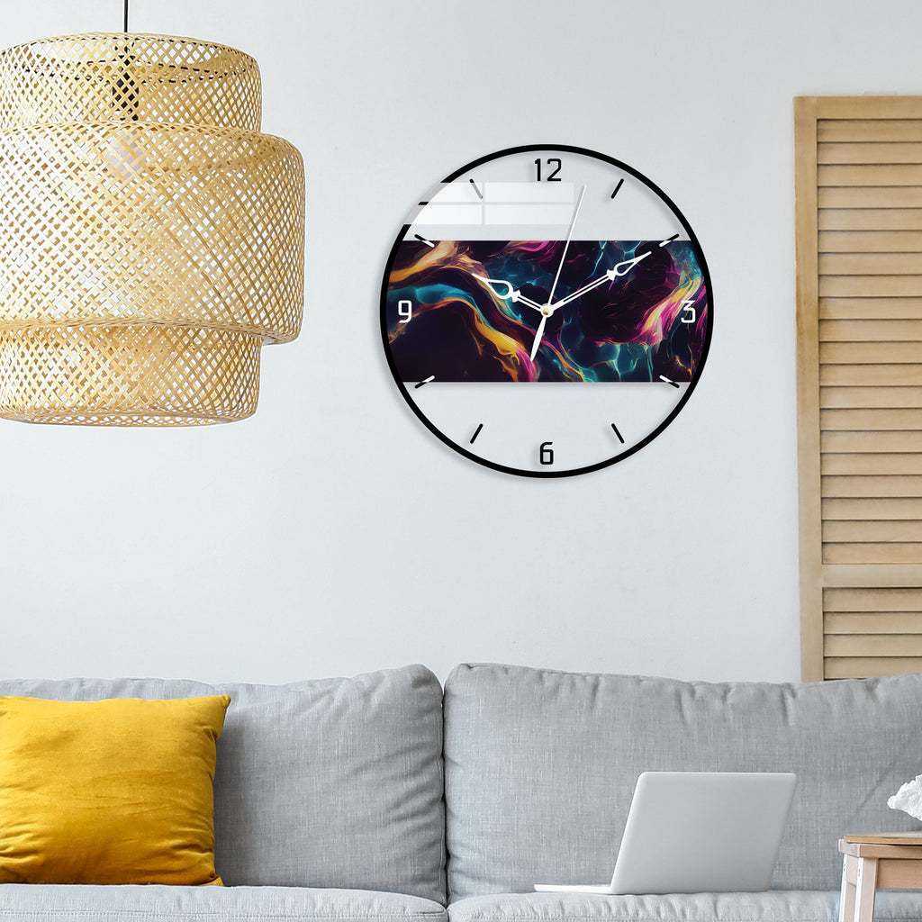 Midnight Melodies Printed Acrylic Wall Clock