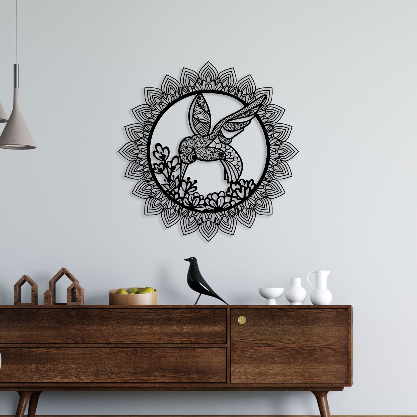 Sunflower Bird Metal Wall Art