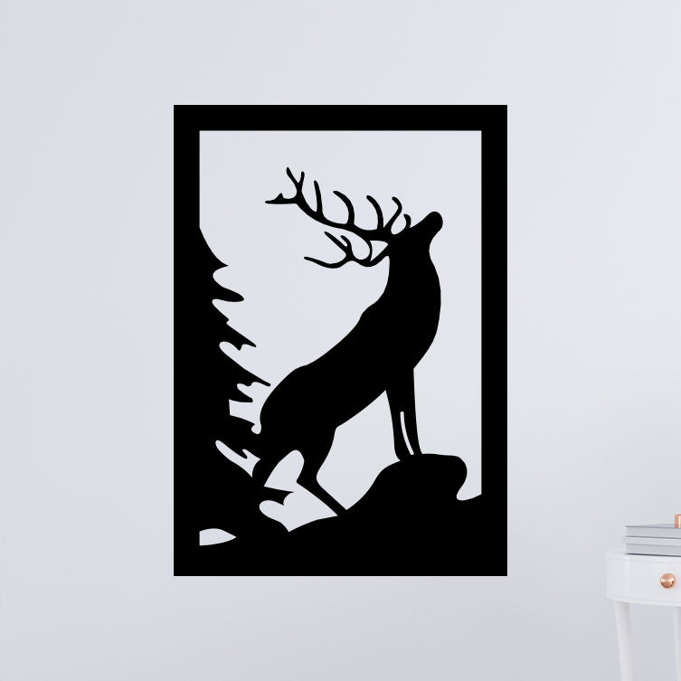 Reindeer On Metal Wall Art