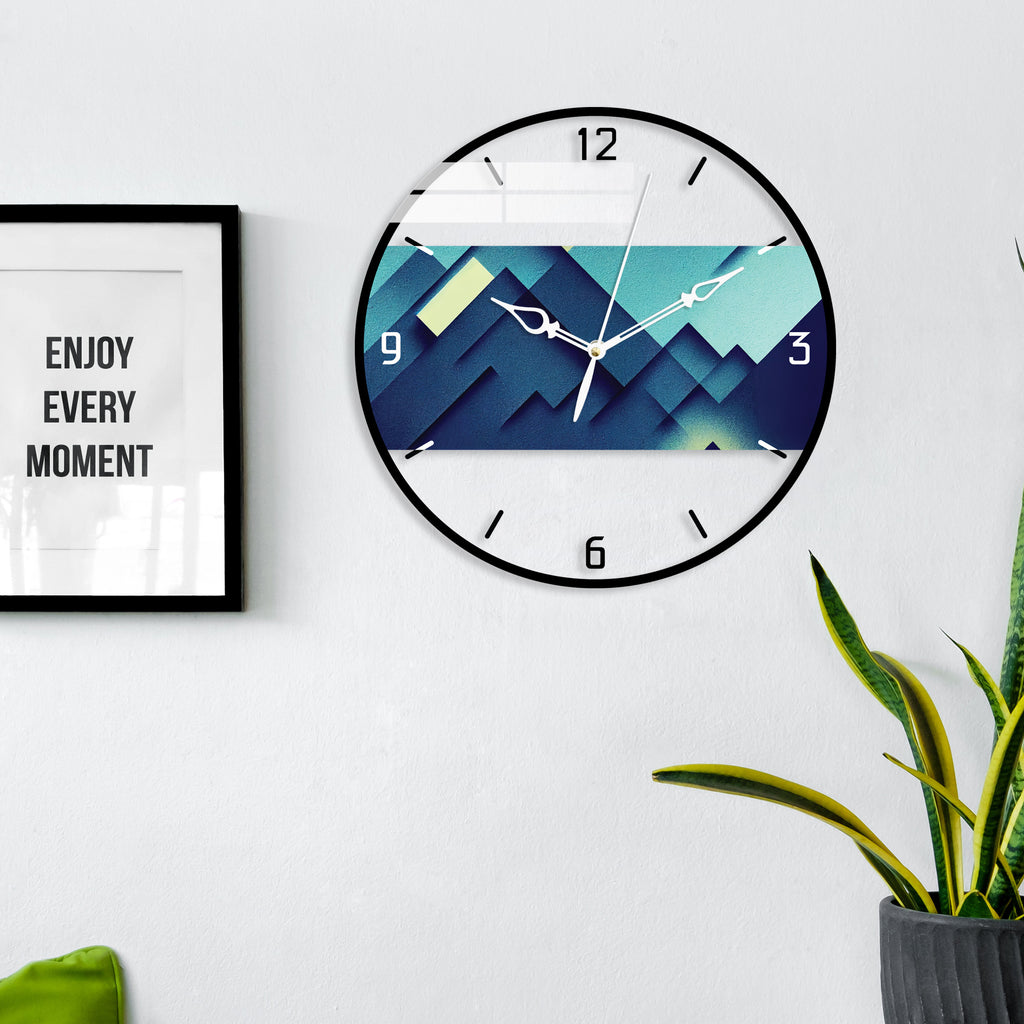 Blue Mountains Printed Acrylic Wall Clock