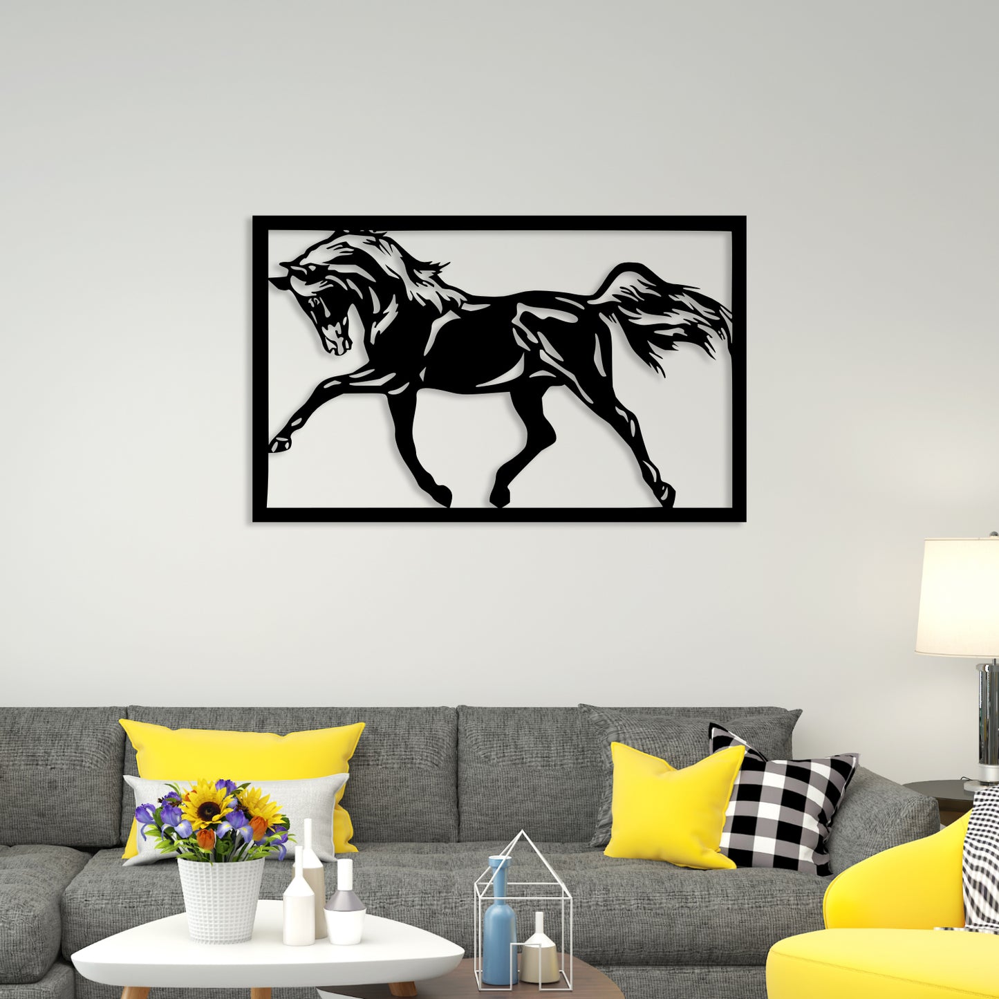 Dancing Horse Metal Wall Art