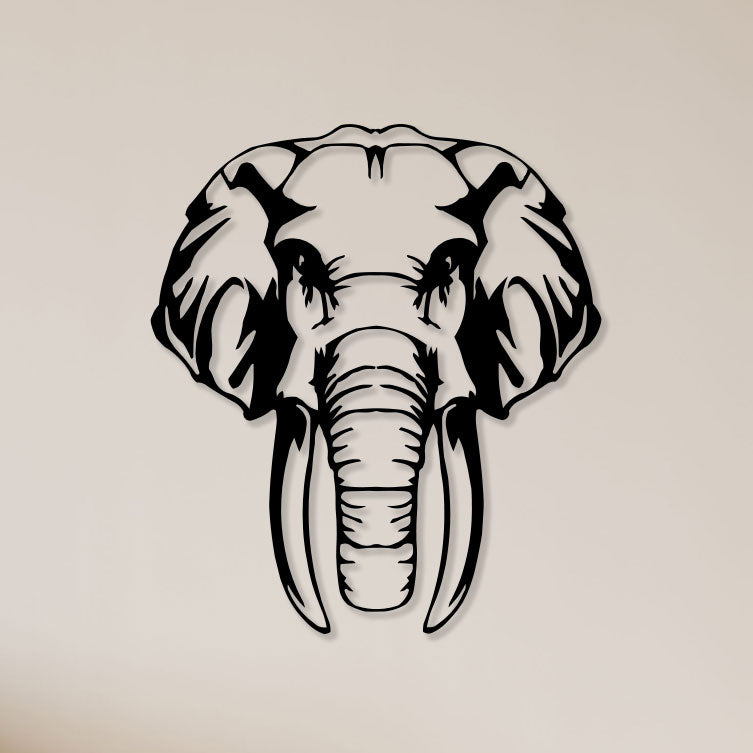 Angry Elephant Metal Wall Art