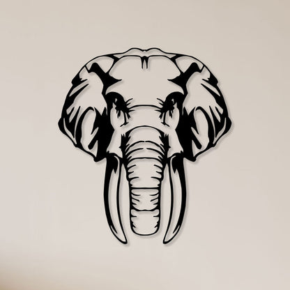 Angry Elephant Metal Wall Art