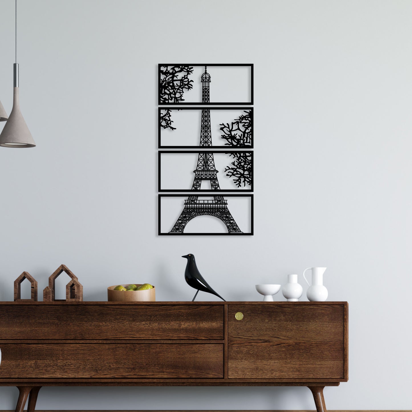 Eiffel Tower Scenery Metal Wall Art