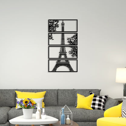 Eiffel Tower Scenery Metal Wall Art