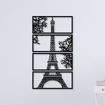 Eiffel Tower Scenery Metal Wall Art